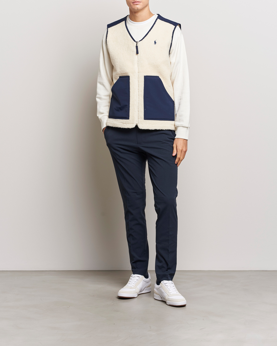 Herren | Jacken | Polo Ralph Lauren | Gilet Pile Vest Winter Cream/Newport Navy