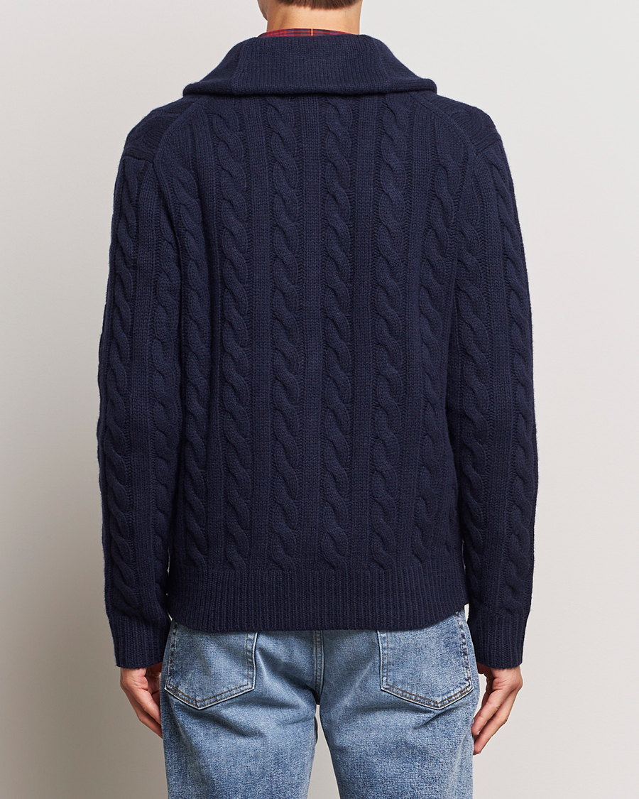 Herren | Pullover | Polo Ralph Lauren | Wool Cable Cardigan Hunter Navy