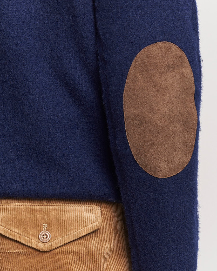 Herren | Pullover | Polo Ralph Lauren | Wool/Cashmere Patch Crew Neck Bright Navy
