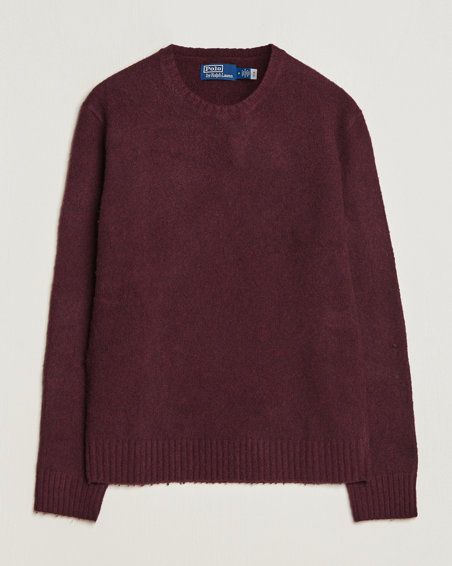 Herren | Pullover | Polo Ralph Lauren | Wool/Cashmere Patch Crew Neck Wine Heather