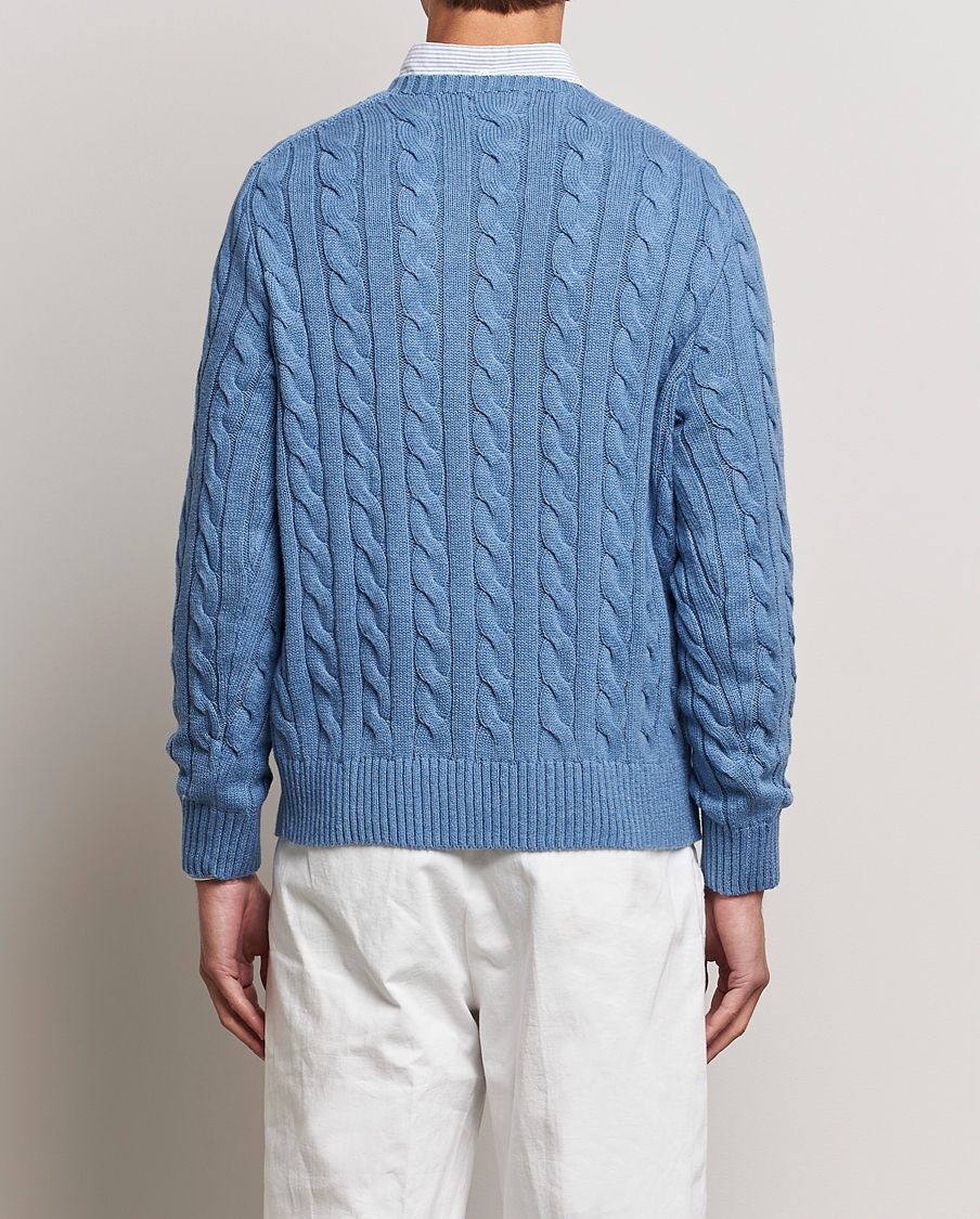 Herren | Pullover | Polo Ralph Lauren | Cotton Cable Pullover Sky Blue Heather