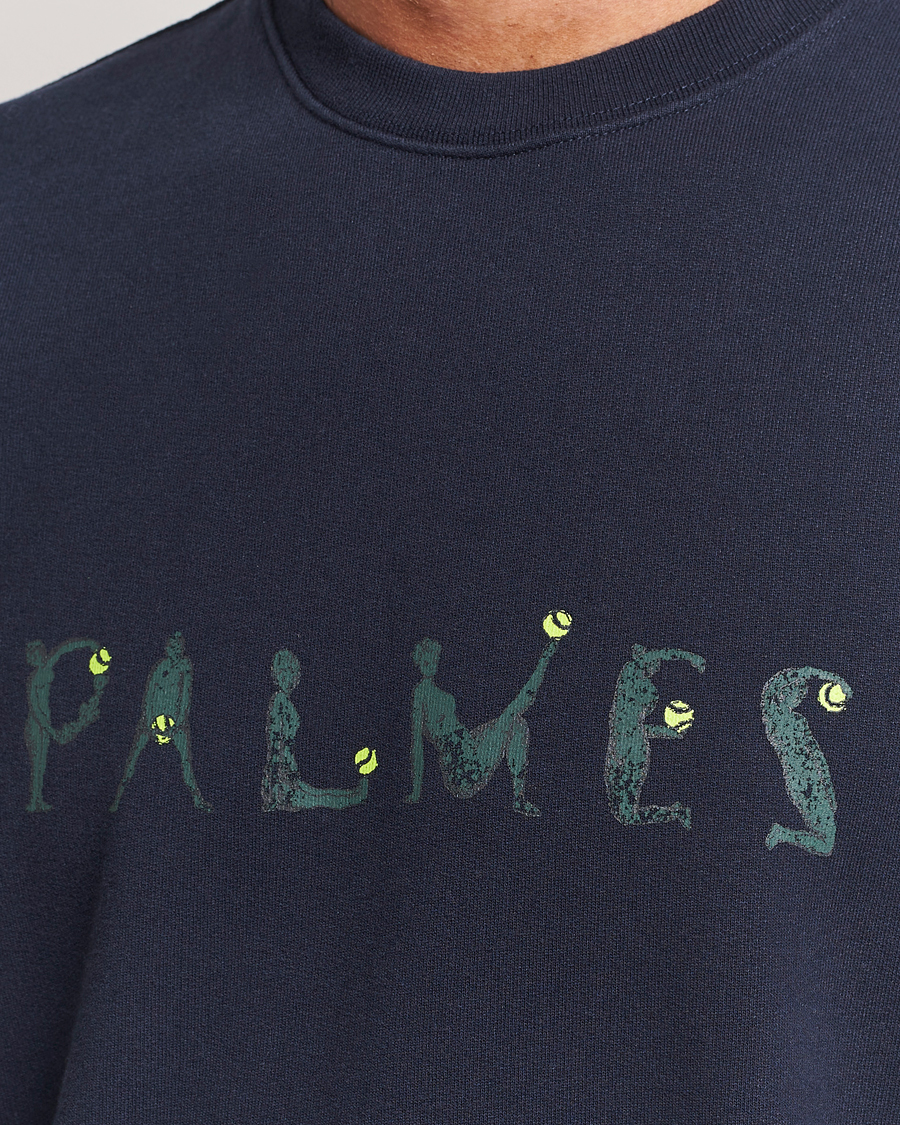 Herren | Pullover | Palmes | Letters Crewneck Sweatshirt Navy