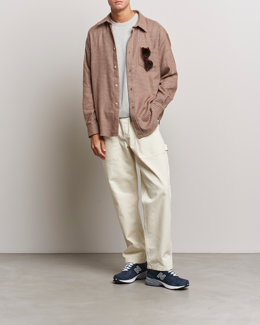 Herren | Hemden | Palmes | Cyrus Houndstooth Cotton Shirt Brown