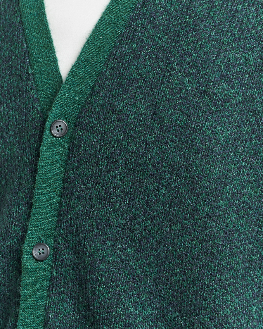 Herren | Pullover | Palmes | Jacquard Knit Cardigan Dark Green