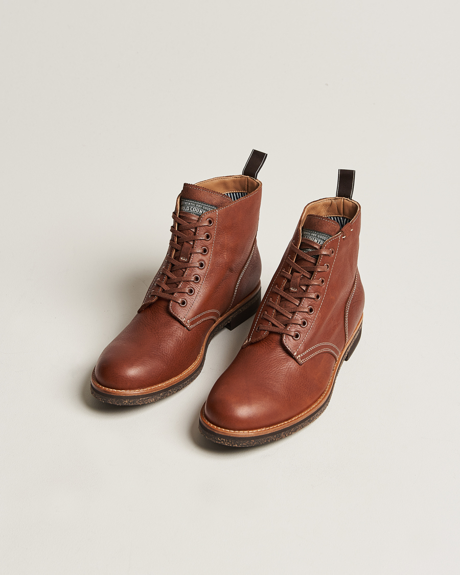 Herren | Schnürboots | Polo Ralph Lauren | RL Oiled Leather Boot Peanut