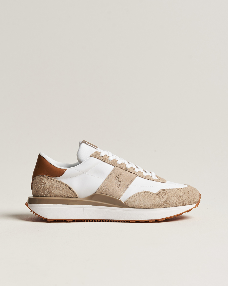 Herren | Polo Ralph Lauren Train 89 Running Sneaker White/Brown | Polo Ralph Lauren | Train 89 Running Sneaker White/Brown