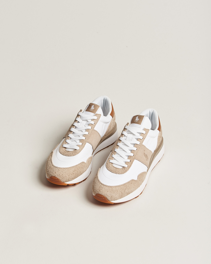 Herren | Polo Ralph Lauren Train 89 Running Sneaker White/Brown | Polo Ralph Lauren | Train 89 Running Sneaker White/Brown