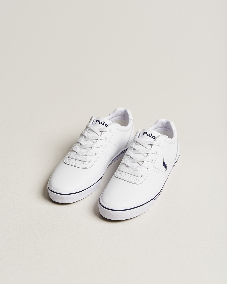 Herren | Polo Ralph Lauren Hanford Leather Sneaker Ceramic White | Polo Ralph Lauren | Hanford Leather Sneaker Ceramic White