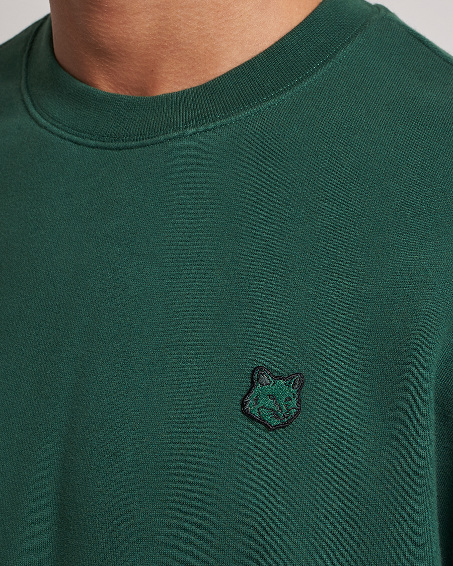 Herren | Pullover | Maison Kitsuné | Tonal Fox Head Sweatshirt Bottle Green