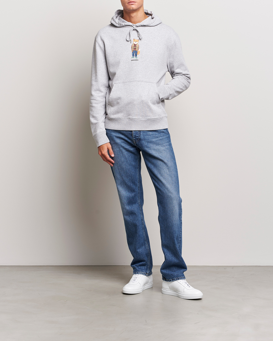 Herren | Pullover | Maison Kitsuné | Dressed Fox Hoodie Light Grey Melange