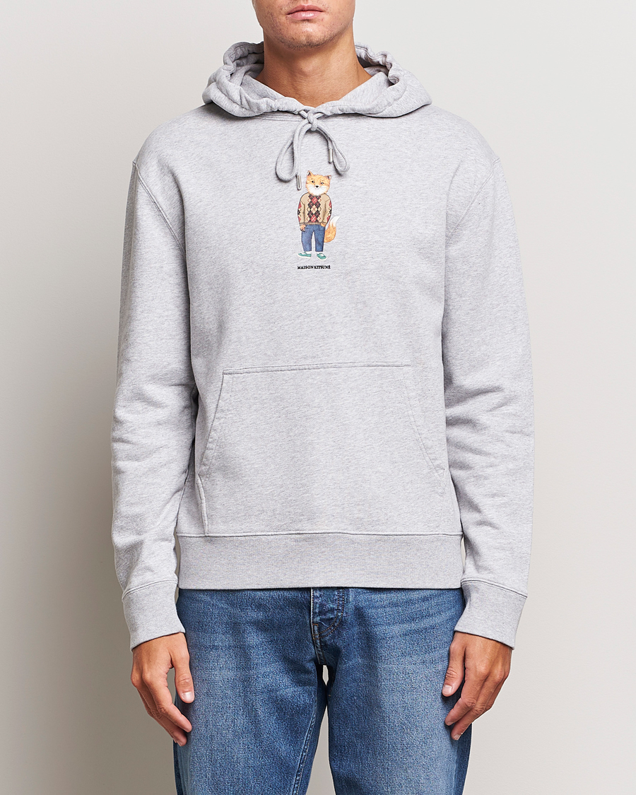 Herren | Pullover | Maison Kitsuné | Dressed Fox Hoodie Light Grey Melange