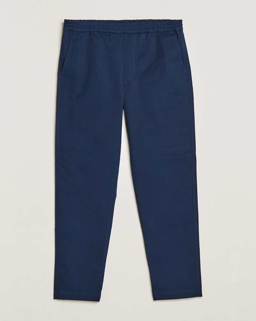 Herren | Hosen | Maison Kitsuné | Cotton Drawstring Pants Ink Blue