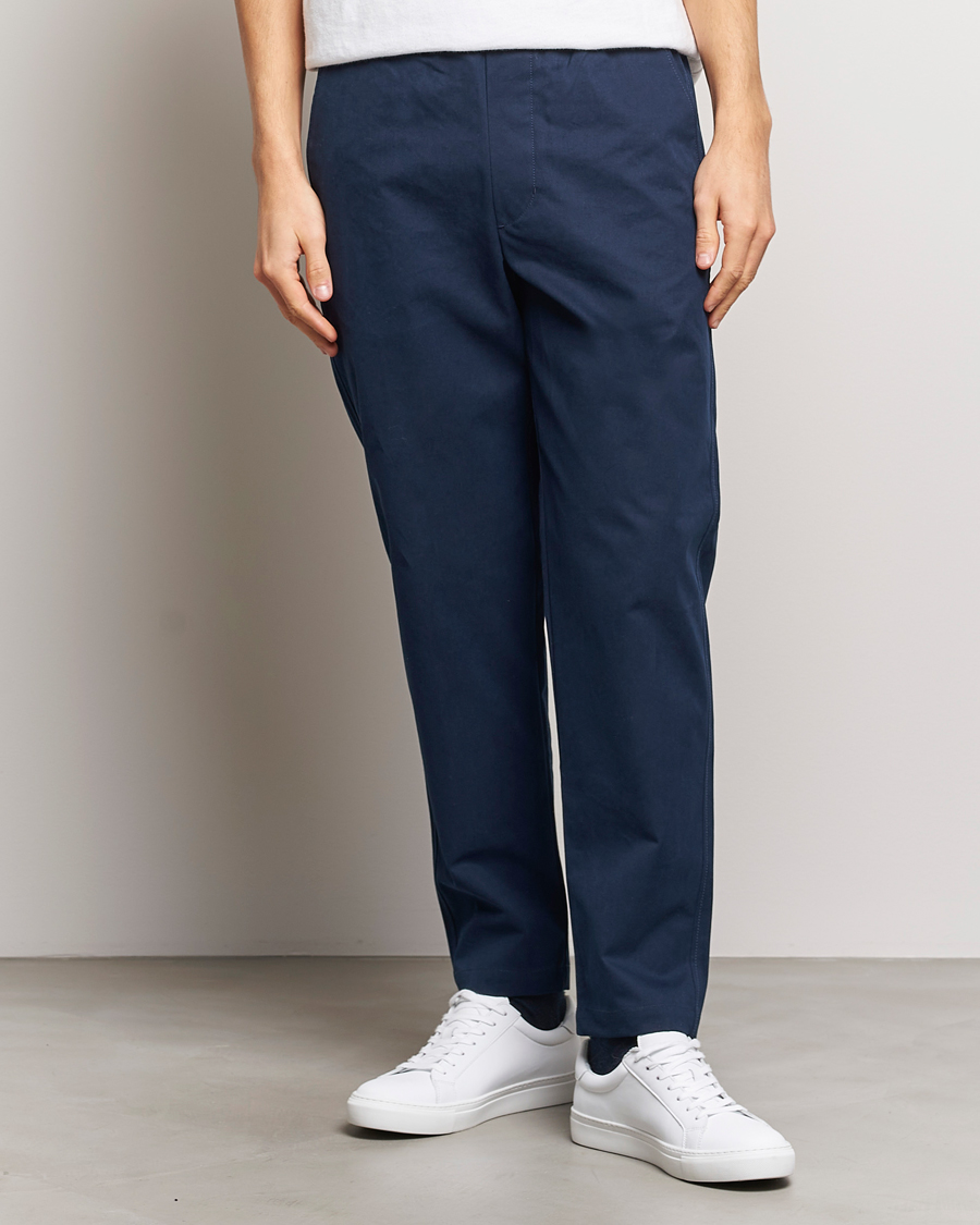 Herren | Hosen | Maison Kitsuné | Cotton Drawstring Pants Ink Blue