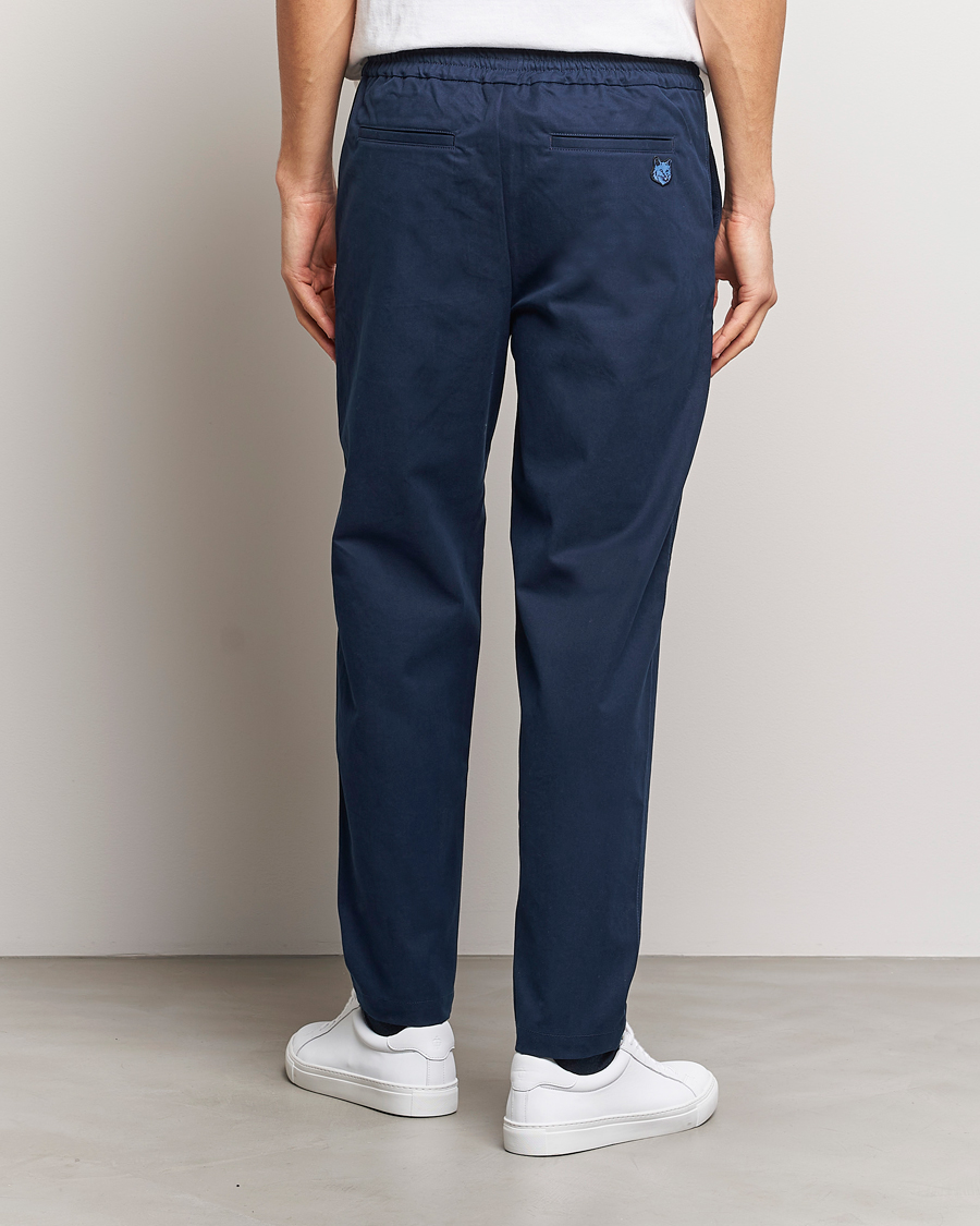 Herren | Hosen | Maison Kitsuné | Cotton Drawstring Pants Ink Blue