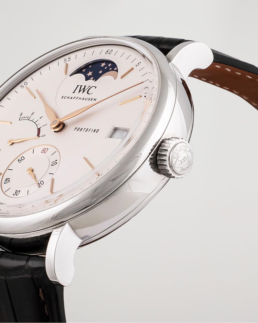 Herren | IWC Pre-Owned Portofino Moon Phase IW516401 Steel White | IWC Pre-Owned | Portofino Moon Phase IW516401 Steel White