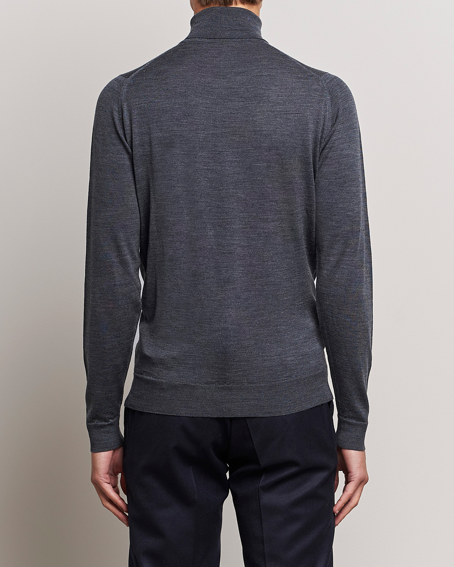 Herren | Pullover | John Smedley | Cherwell Extra Fine Merino Rollneck Charcoal