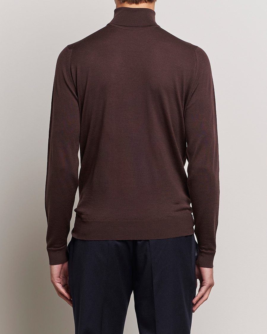 Herren | Pullover | John Smedley | Cherwell Extra Fine Merino Rollneck Truffle Brown