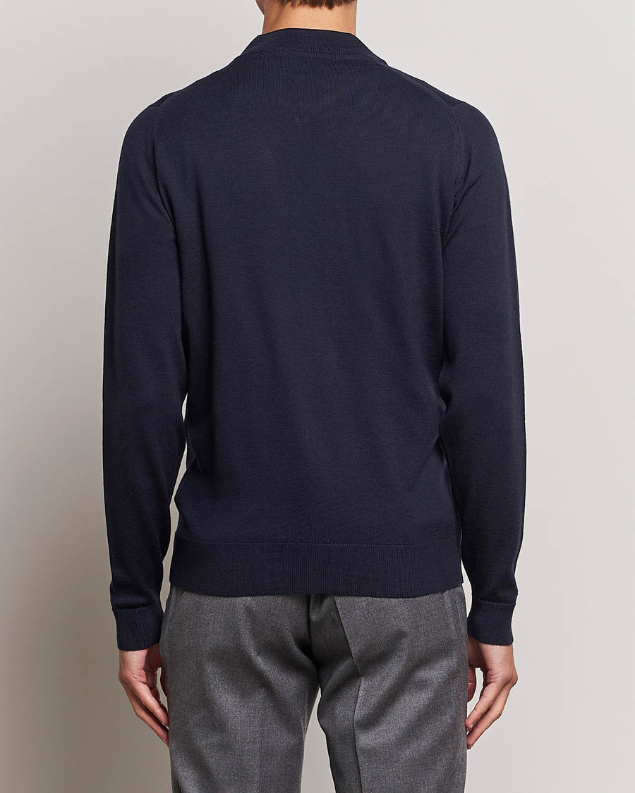 Herren | Pullover | John Smedley | Maclean Extra Fine Merin Full Zip Midnight