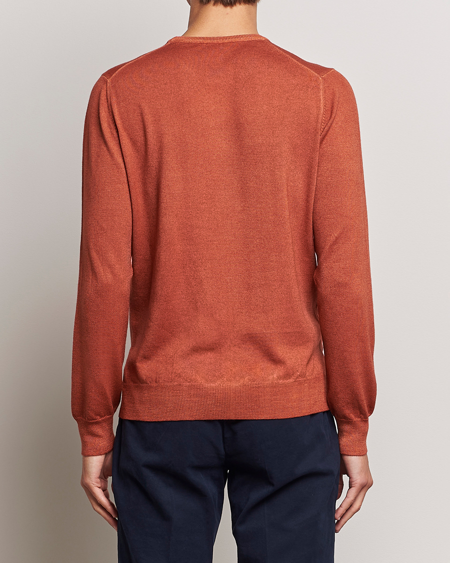 Herren | Pullover | Gran Sasso | Vintage Merino Fashion Fit Crew Neck Pullover Rust