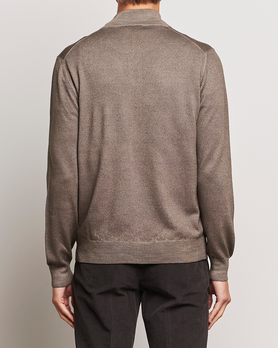 Herren | Pullover | Gran Sasso | Vintage Merino Fashion Fit Full Zip Beige