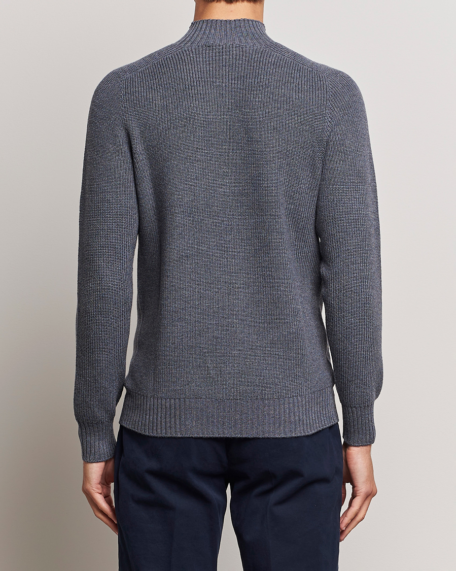 Herren | Pullover | Gran Sasso | Rainwool Mock Neck Grey Melange
