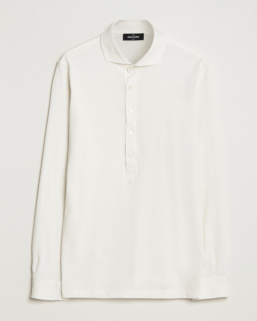 Herren | Hemden | Gran Sasso | Brushed Cotton Popover Shirt Cream