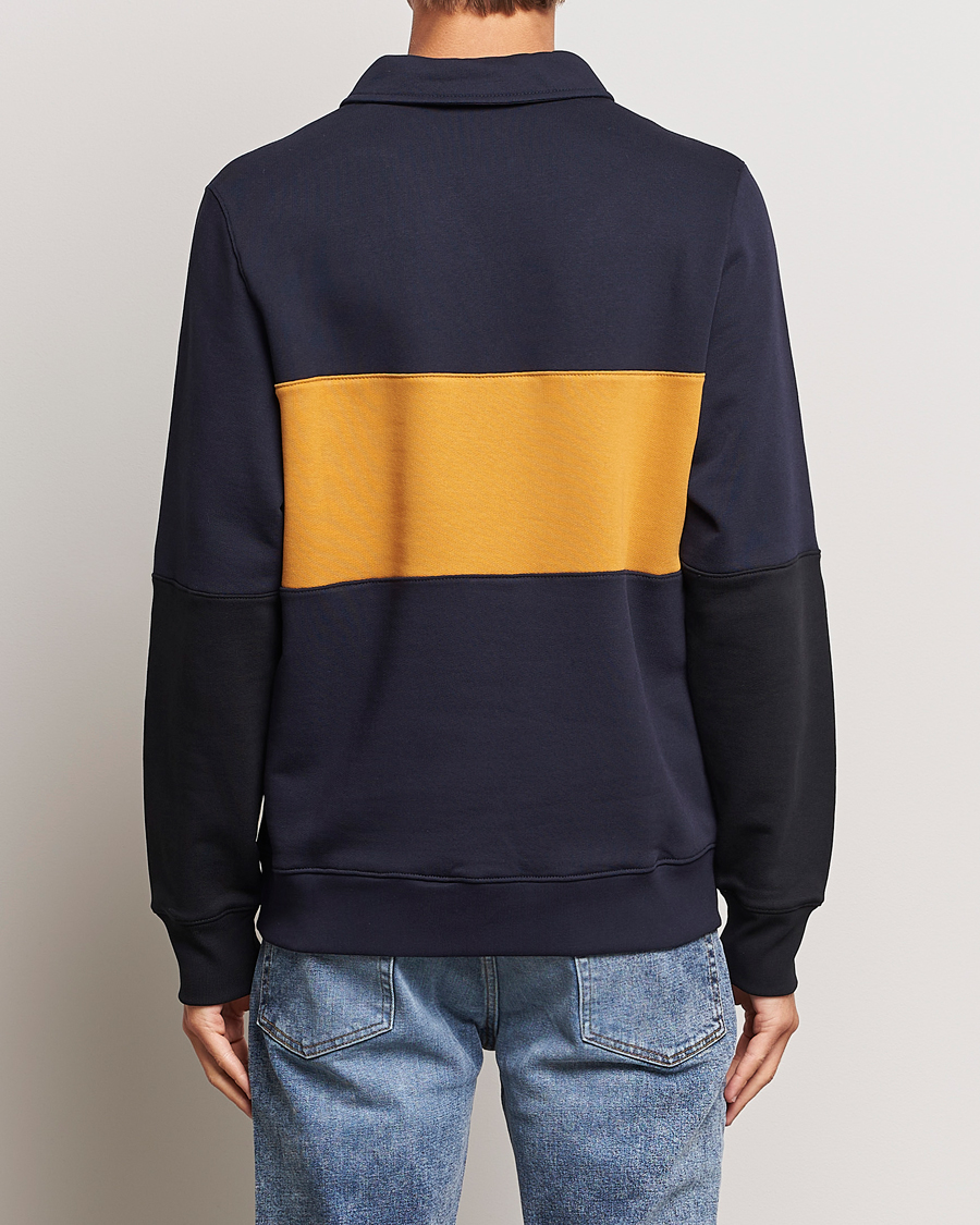Herren | Pullover | PS Paul Smith | Organic Cotton Zebra Colorblocked Rugger Navy/Yellow