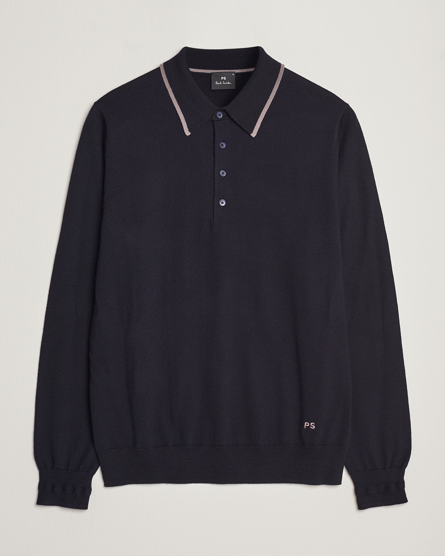 Herren | Pullover | PS Paul Smith | Merino Wool Knitted Polo Navy