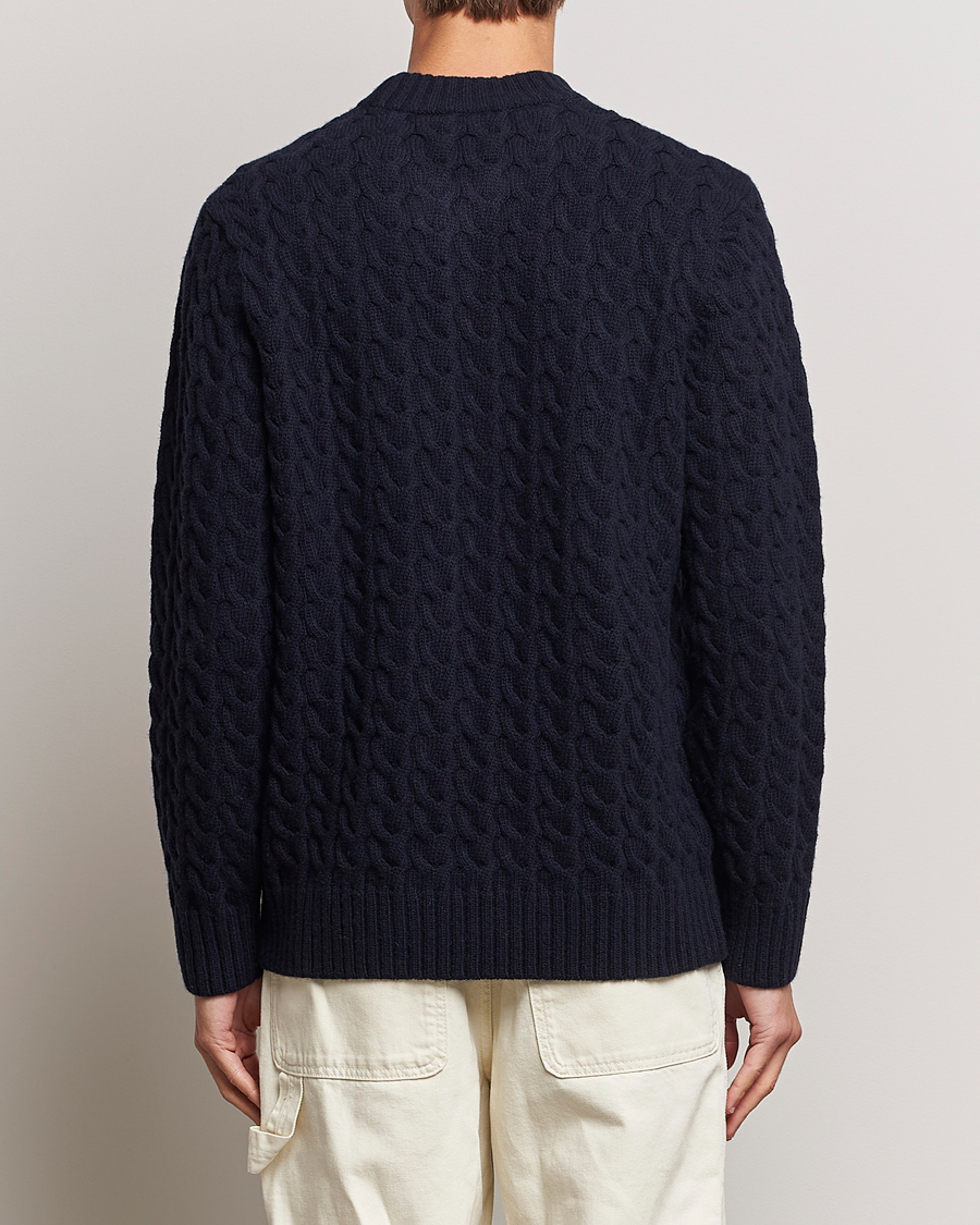 Herren | Pullover | Armor-lux | Pull RDC Wool Structured Knitted Sweater Navy