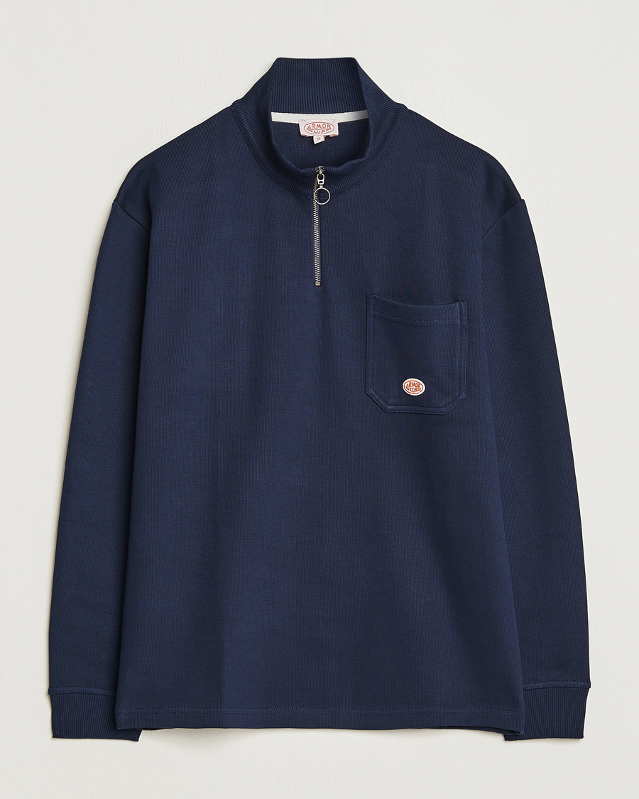 Herren | Pullover | Armor-lux | Camioneur Cotton Half Zip Navy
