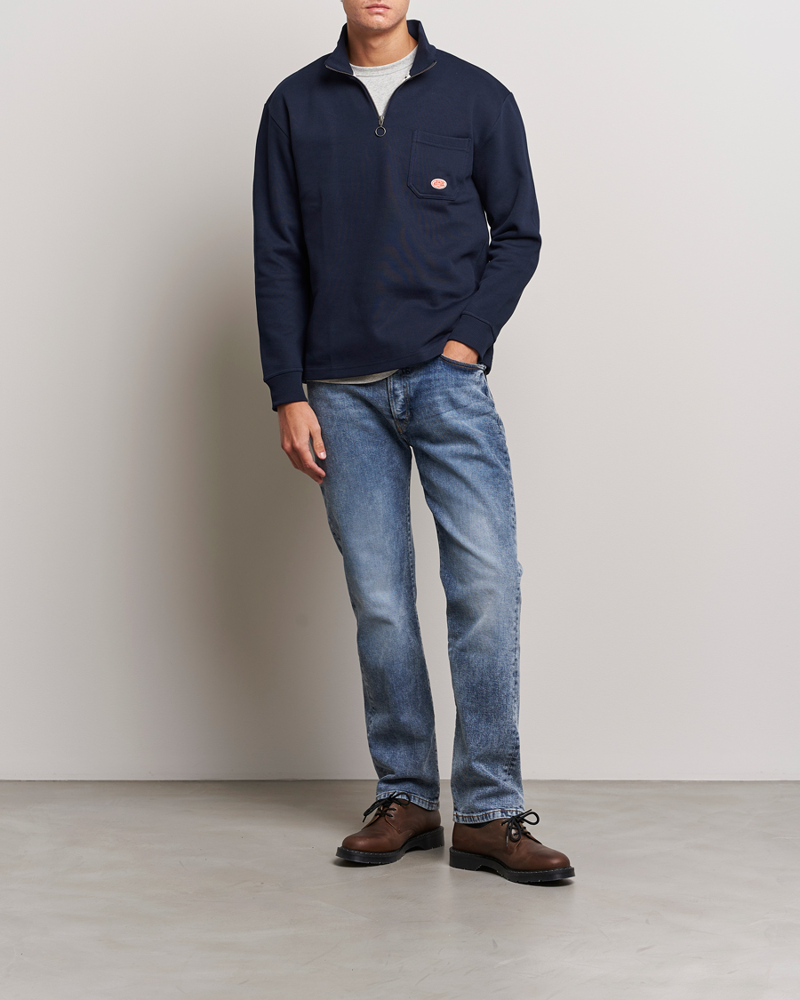 Herren | Pullover | Armor-lux | Camioneur Cotton Half Zip Navy