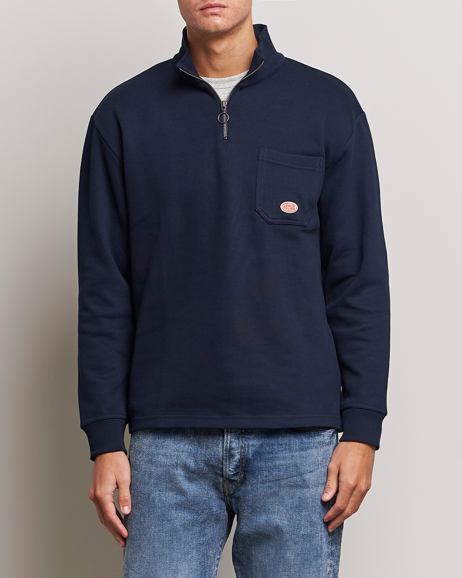 Herren | Pullover | Armor-lux | Camioneur Cotton Half Zip Navy