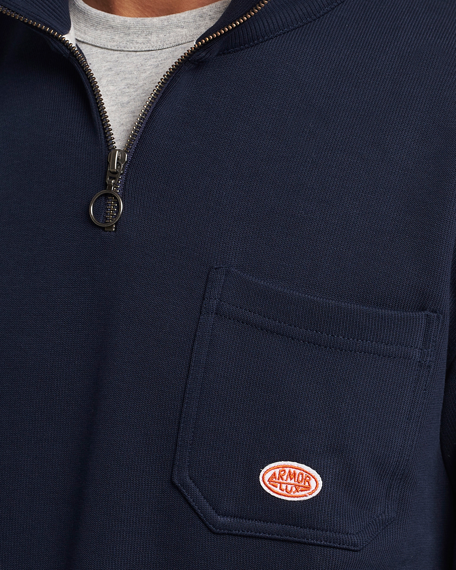 Herren | Pullover | Armor-lux | Camioneur Cotton Half Zip Navy