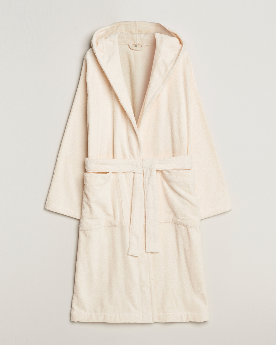 Herren | Schlafanzüge & Bademäntel | Tekla | Organic Terry Hooded Bathrobe Ivory