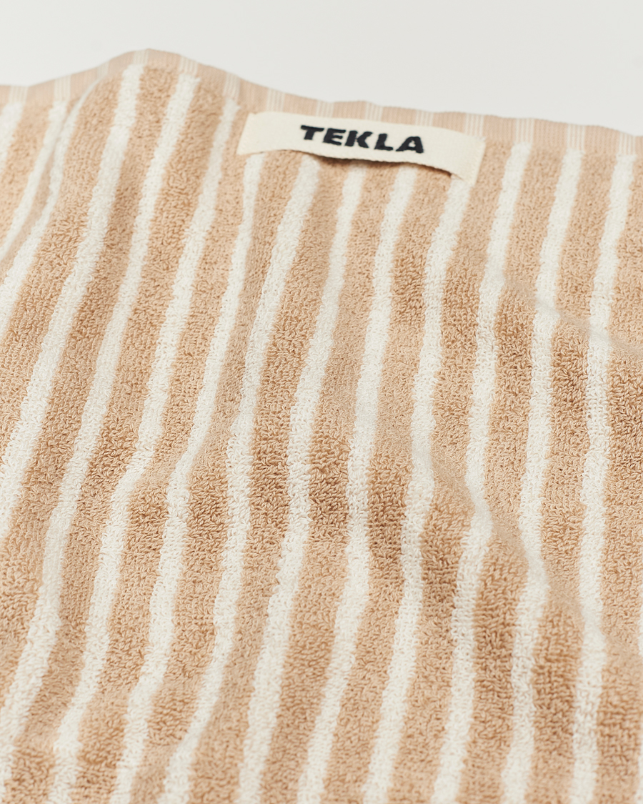 Herren | Tekla Organic Terry Hand Towel Ivory Stripe | Tekla | Organic Terry Hand Towel Ivory Stripe