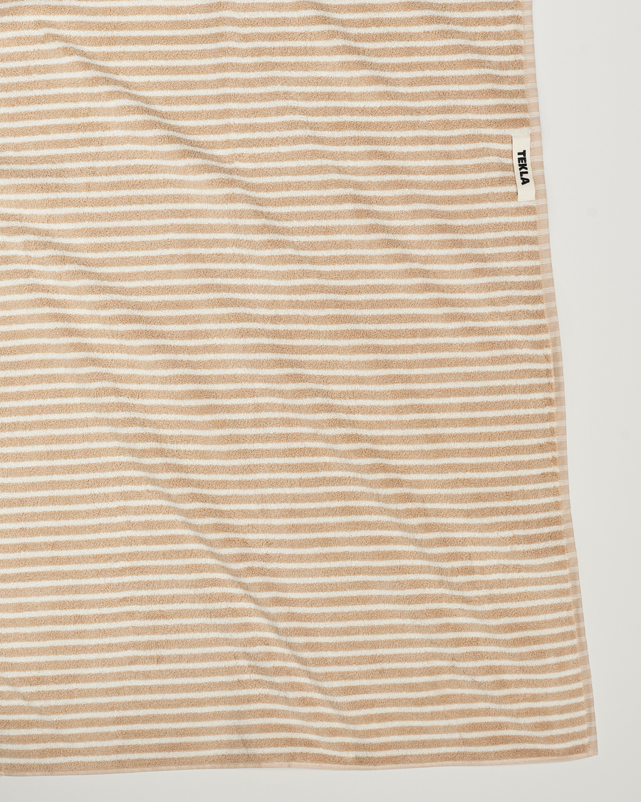 Herren | Lifestyle | Tekla | Organic Terry Bath Towel Ivory Stripe