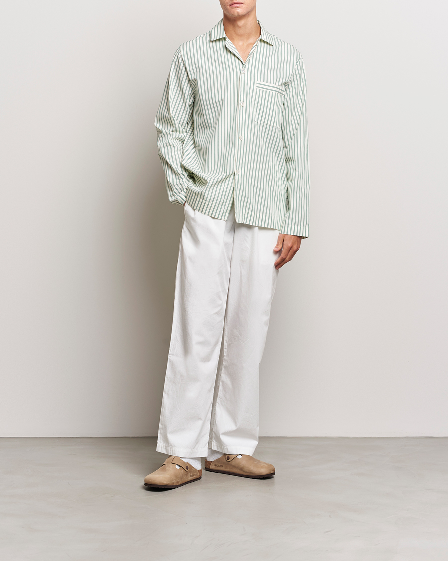 Herren | Schlafanzüge & Bademäntel | Tekla | Poplin Pyjama Shirt Clover Stripes