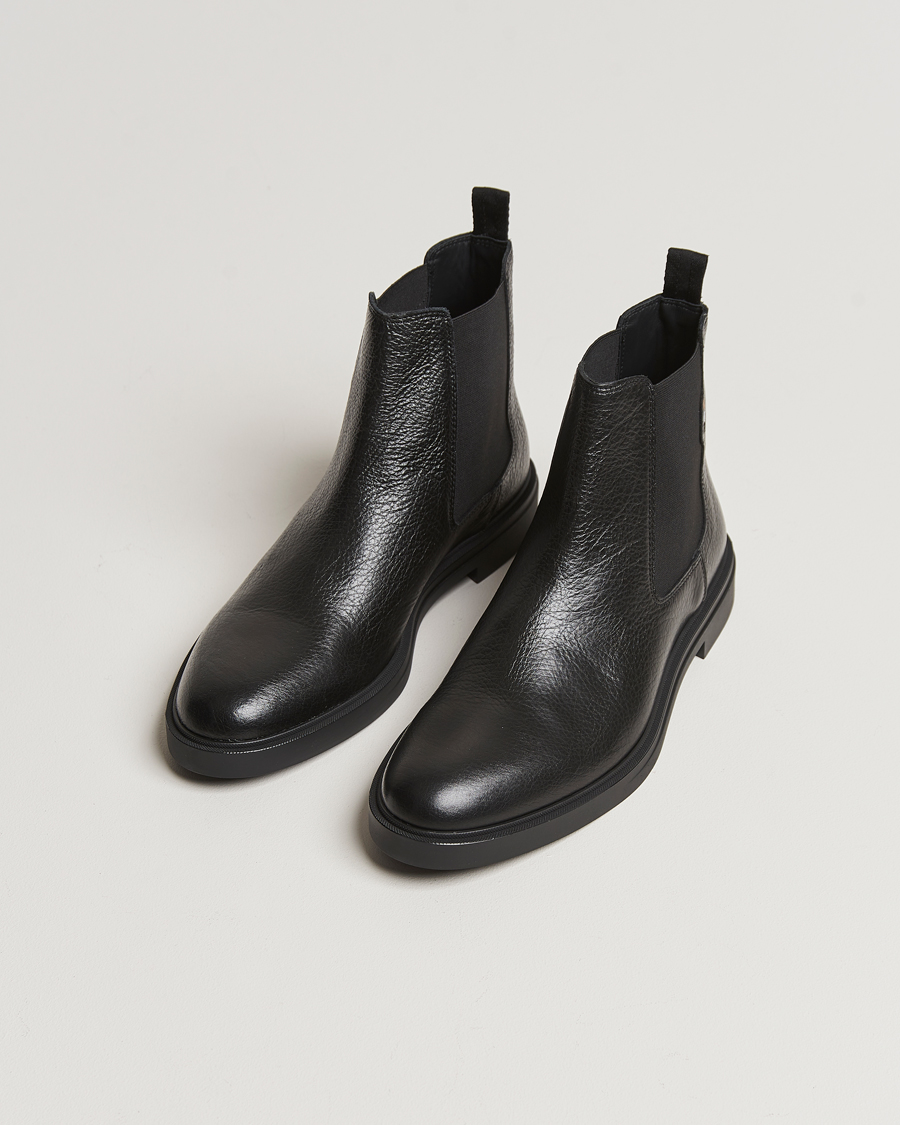 Herren | BOSS BLACK Calev Grained Leather Chelsea Boot Black | BOSS BLACK | Calev Grained Leather Chelsea Boot Black