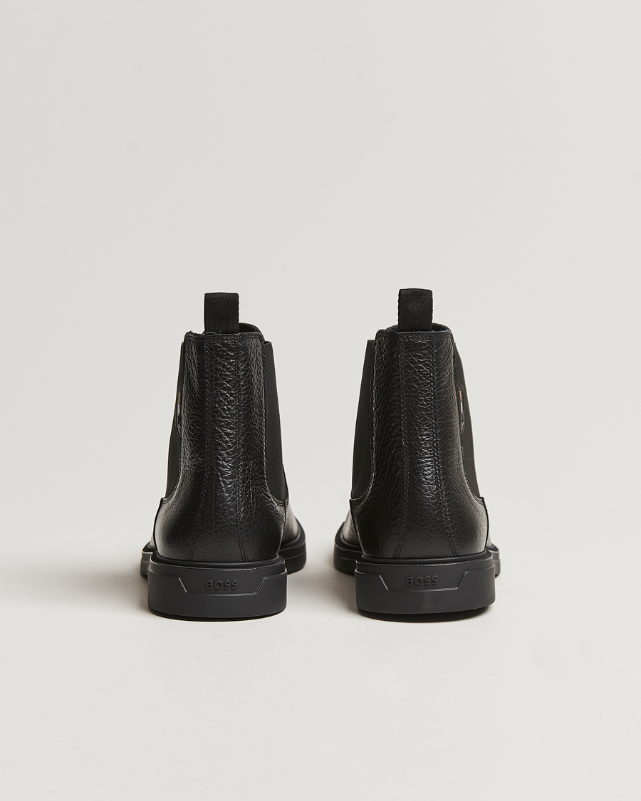 Herren | BOSS BLACK Calev Grained Leather Chelsea Boot Black | BOSS BLACK | Calev Grained Leather Chelsea Boot Black