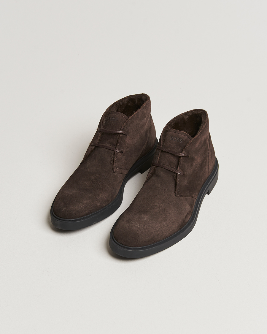 Herren | BOSS BLACK Calev Suede Chukka Boot Dark Brown | BOSS BLACK | Calev Suede Chukka Boot Dark Brown