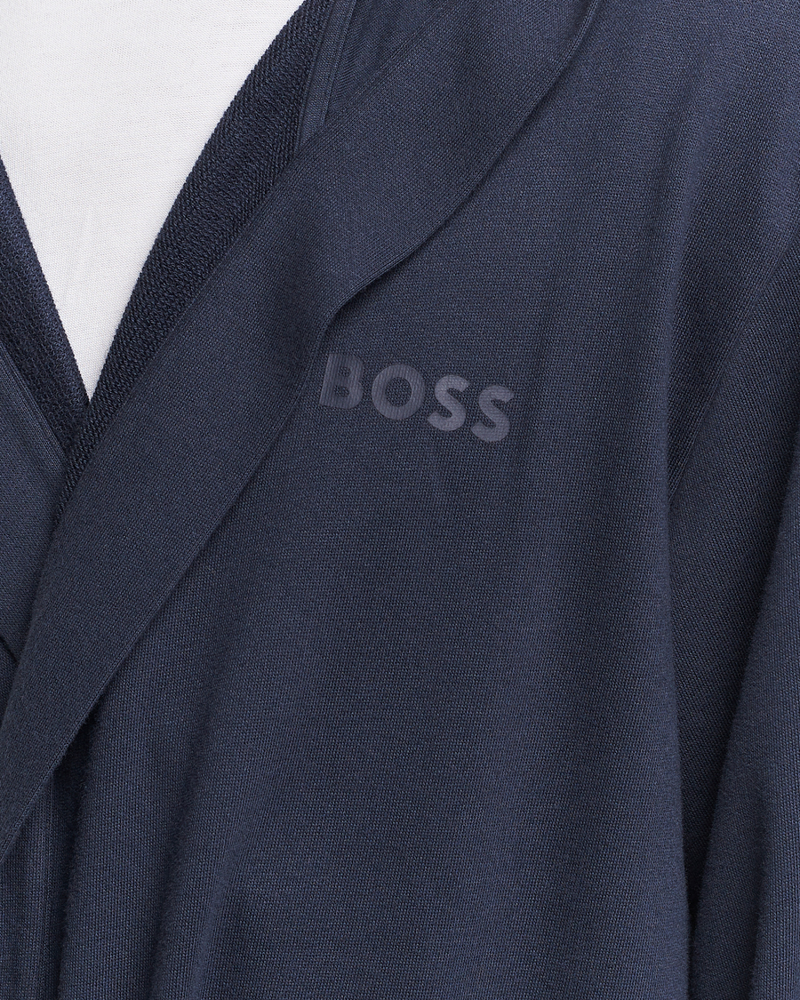 Herren | Schlafanzüge & Bademäntel | BOSS BLACK | Iconic Terry Robe Dark Blue