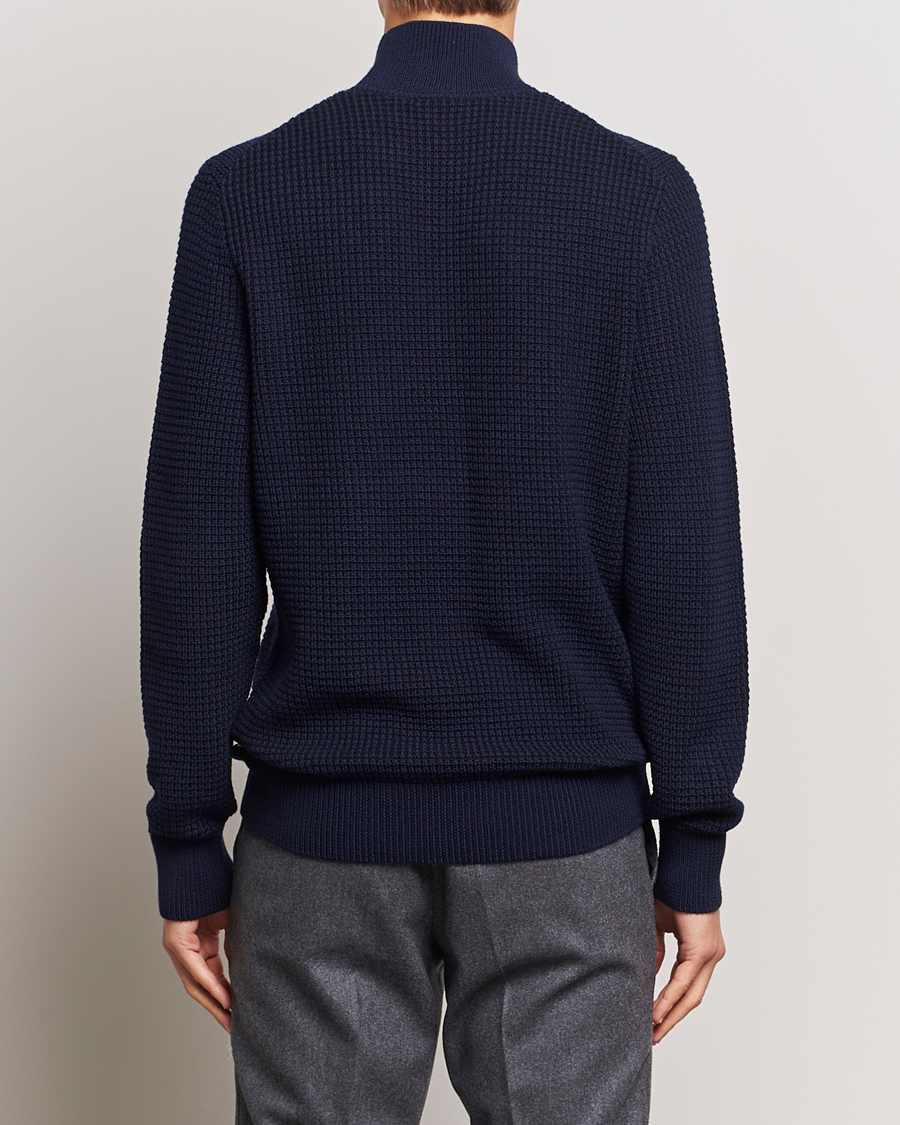 Herren | Pullover | BOSS BLACK | Maurelio Heavy Knitted Polo Dark Blue