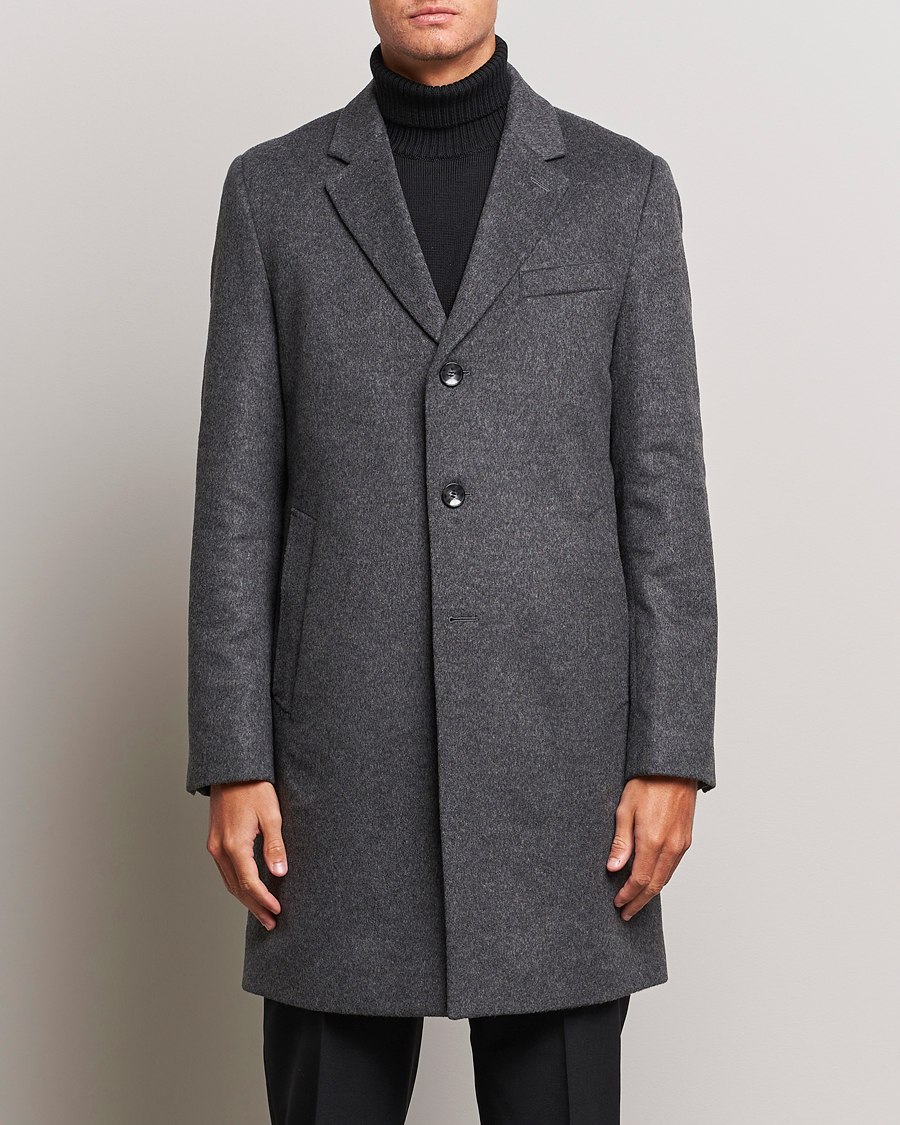 Herren | Jacken | BOSS BLACK | Hyde Wool/Cashmere Coat Medium Grey