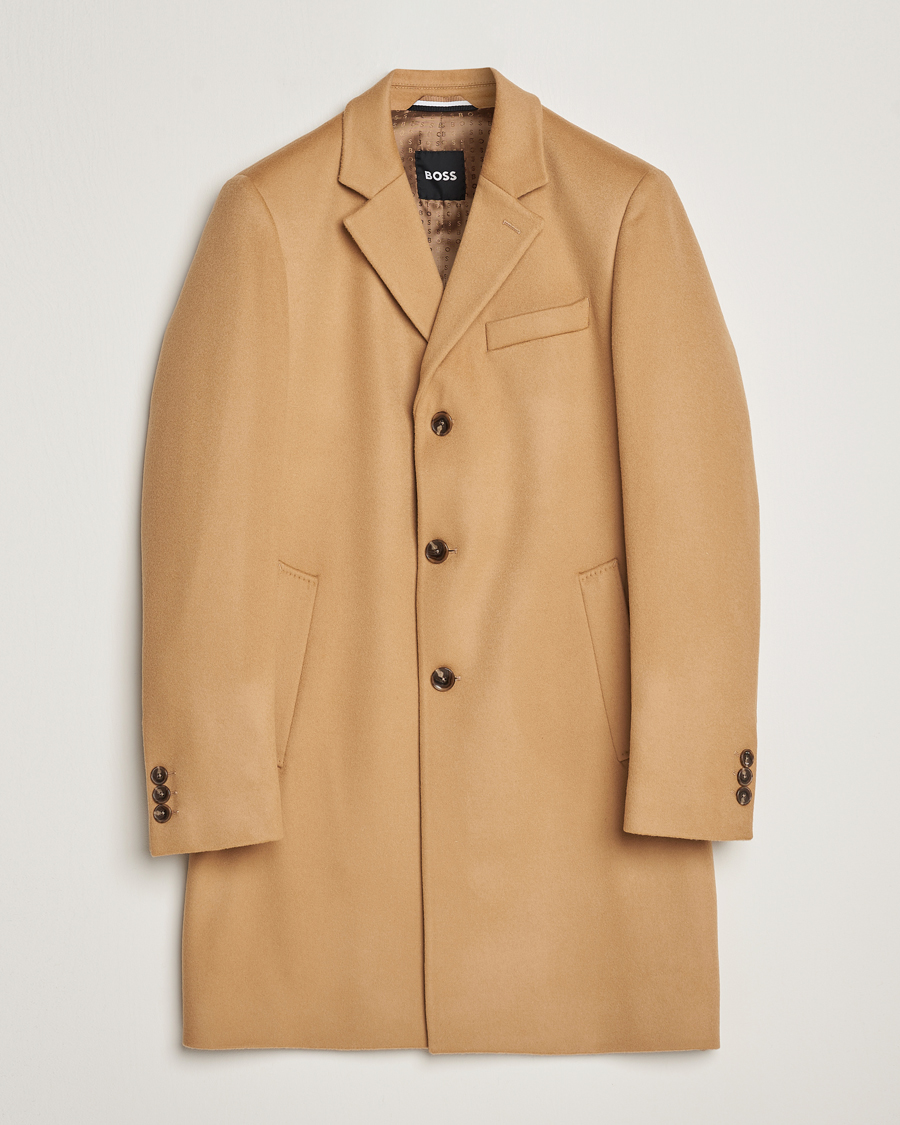 Herren | Jacken | BOSS BLACK | Hyde Wool/Cashmere Coat Medium Beige