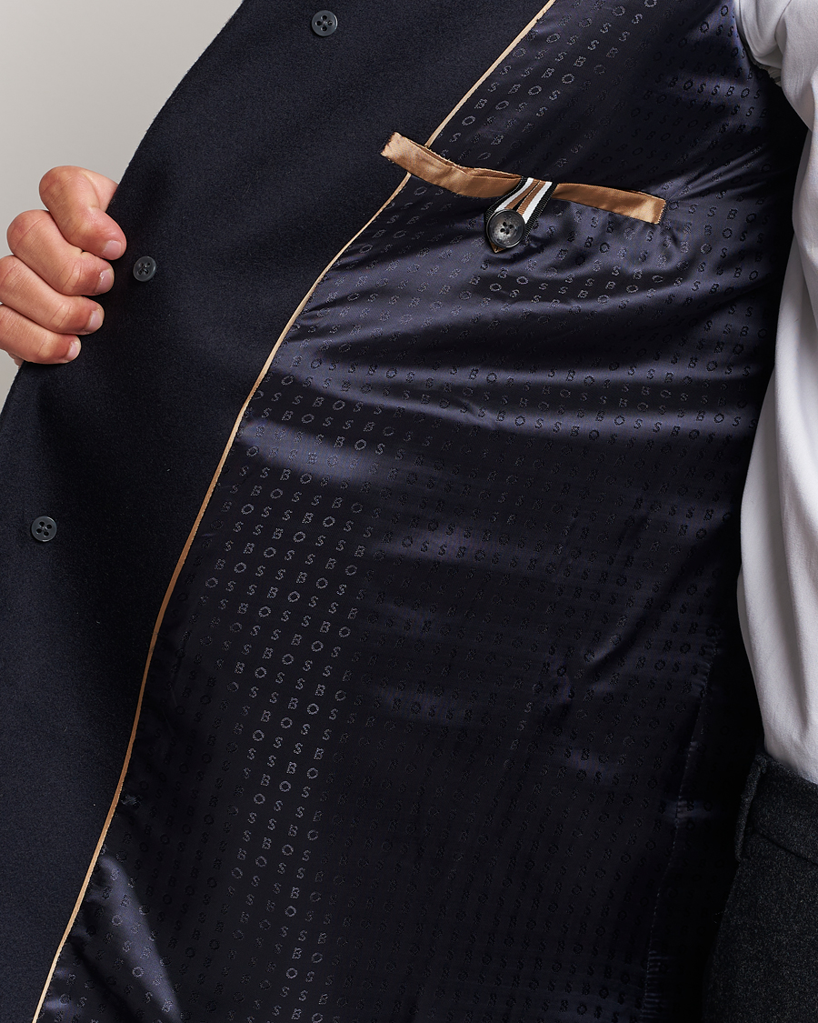 Herren | Jacken | BOSS BLACK | Hyde Wool/Cashmere Coat Dark Blue
