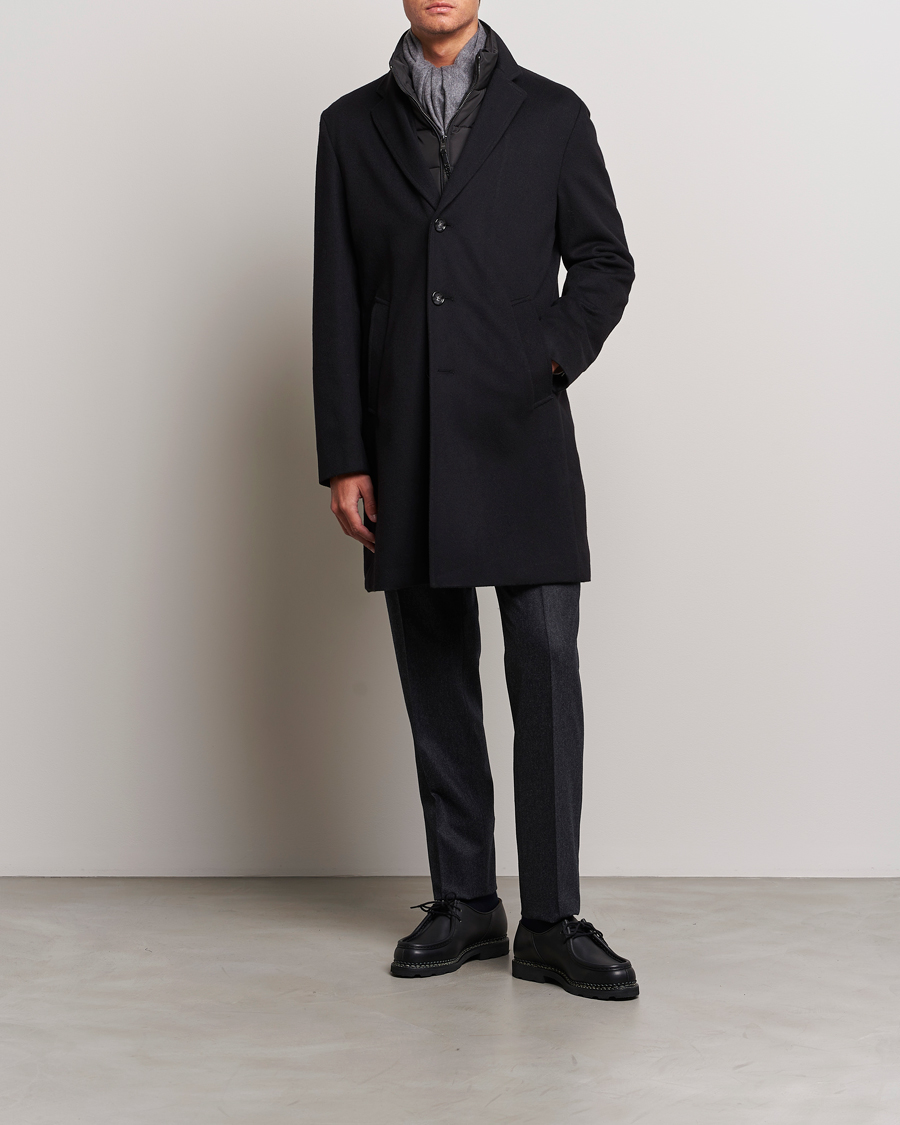 Herren | Jacken | BOSS BLACK | Hyde Wool Bib Coat Black