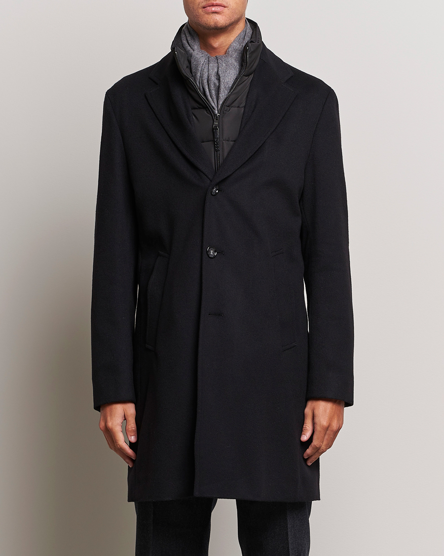 Herren | Jacken | BOSS BLACK | Hyde Wool Bib Coat Black