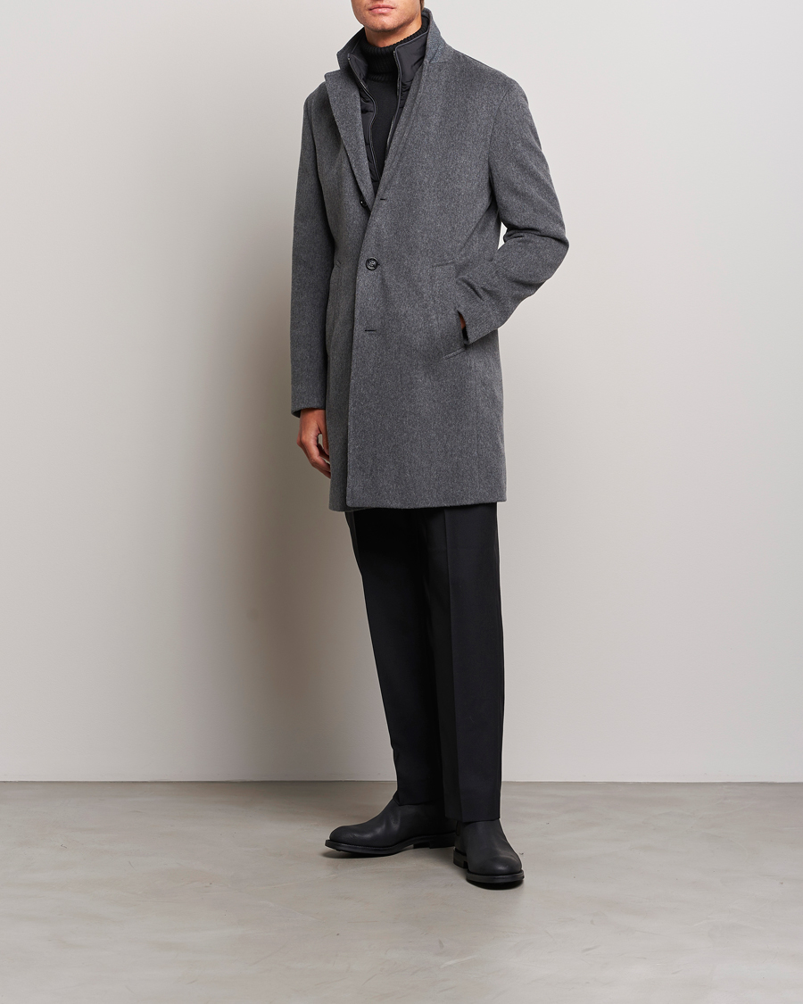 Herren | Jacken | BOSS BLACK | Hyde Wool Bib Coat Medium Grey