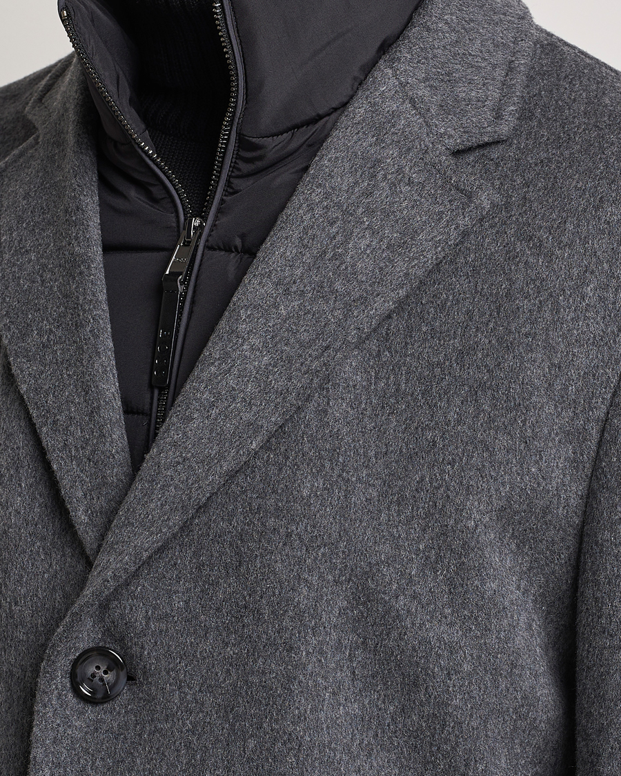 Herren | Jacken | BOSS BLACK | Hyde Wool Bib Coat Medium Grey