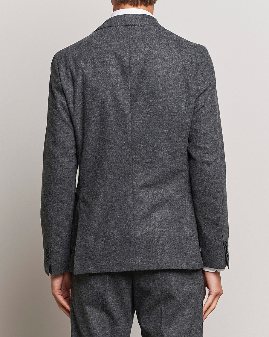 Herren | Sakkos | BOSS BLACK | Hanry Tech Flannel Blazer Dark Grey